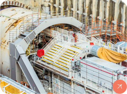 Detailed view of the interior of a large industrial machine associated with the Spark Northeast Link Project
