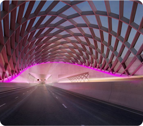 West Gate Tunnel Project night view
